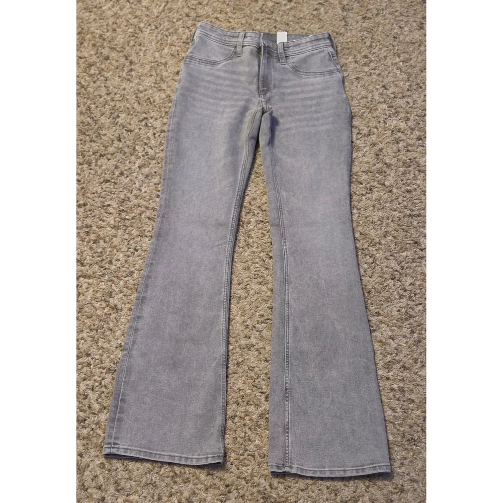 NWT H&M Low Waist Flared Leg Jeans Youth‎ Size 16 Gray
